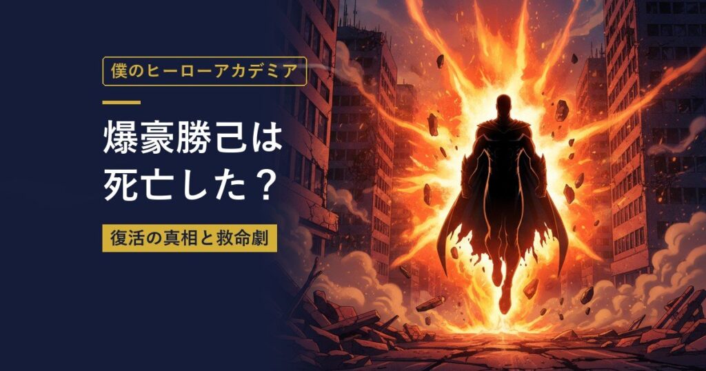 僕のヒーローアカデミア｜爆豪勝己は死亡した？（当サイト作成のイメージイラスト）