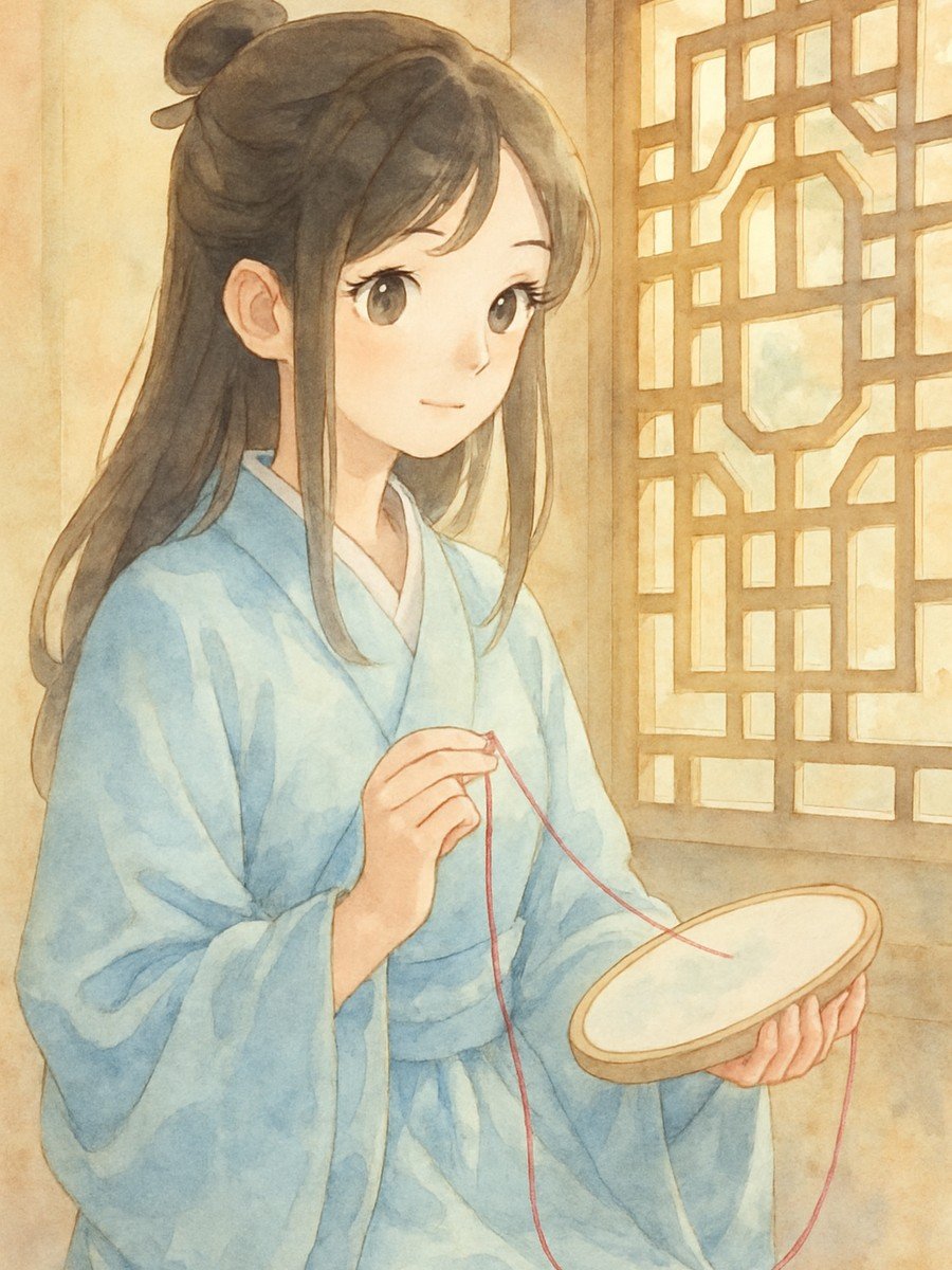 『針子の侍女は愛妃になる』の雰囲気をイメージした当サイト作成のイラスト