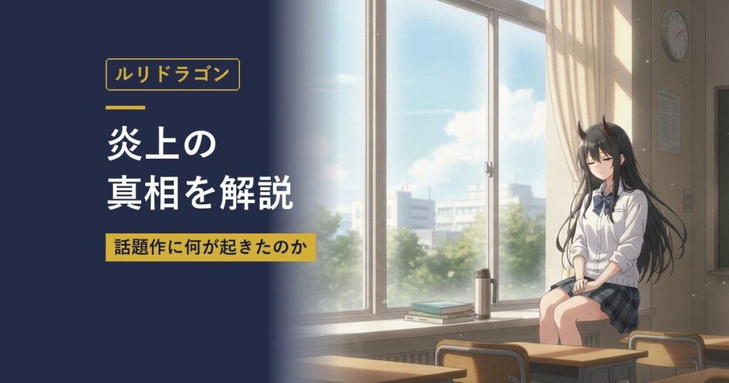 ルリドラゴン｜炎上の真相を解説（当サイト作成のイメージイラスト）