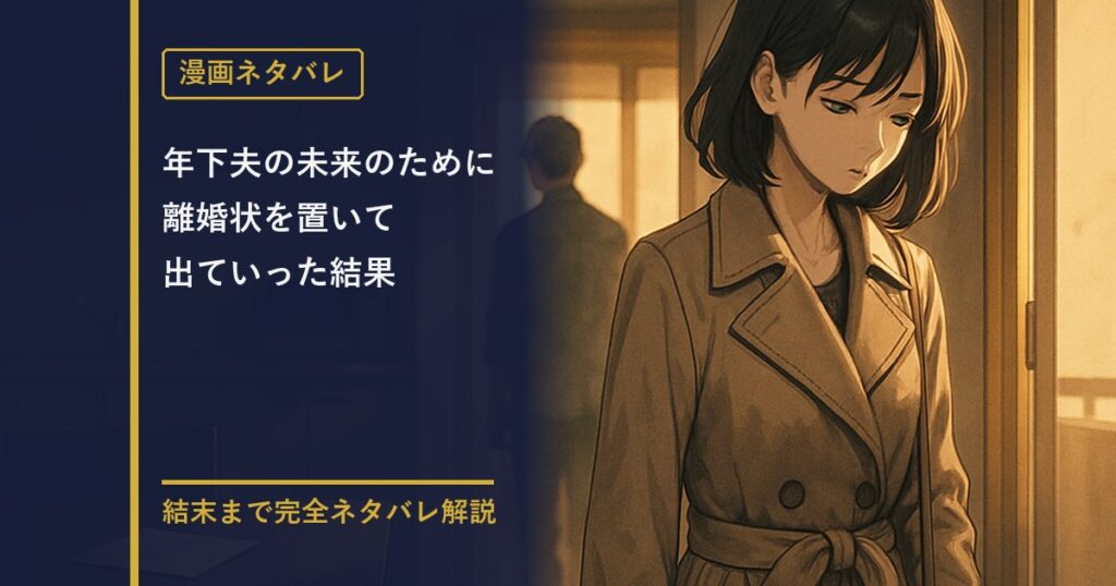 年下夫の未来のために離婚状を置いて出ていった結果 ネタバレ解説のアイキャッチ