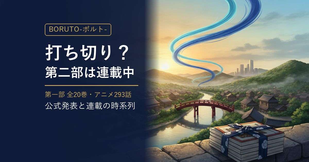 ボルトは打ち切り？ 第一部全20巻と第二部の連載状況 アイキャッチ